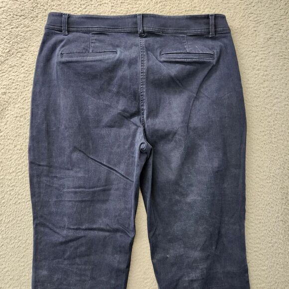 Talbots Pants Womens 12 Blue Chino Casual Straight Pockets Flat Front‎ Workwear - Picture 5 of 10